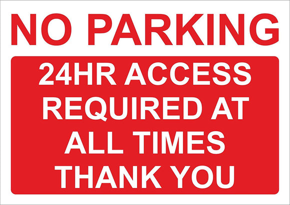 No Parking A4 Aluminium Custom Made signs