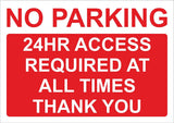 No Parking A4 Aluminium Custom Made signs