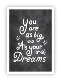 Positive quote.  Motivational lettering premium poster. Typography poster.